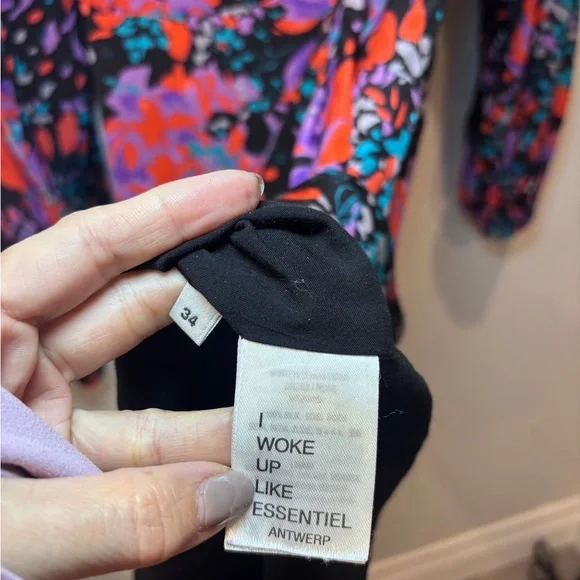 *Essentiel Antwerp Wagging Floral Silk Jacquard Dress size 34 - Picture 8 of 8